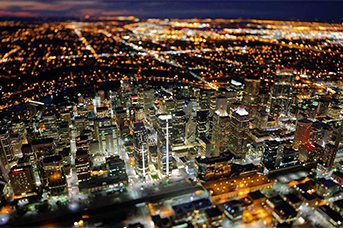 Aerial photography in Calgary Alberta Canada and the Canadian Rockies